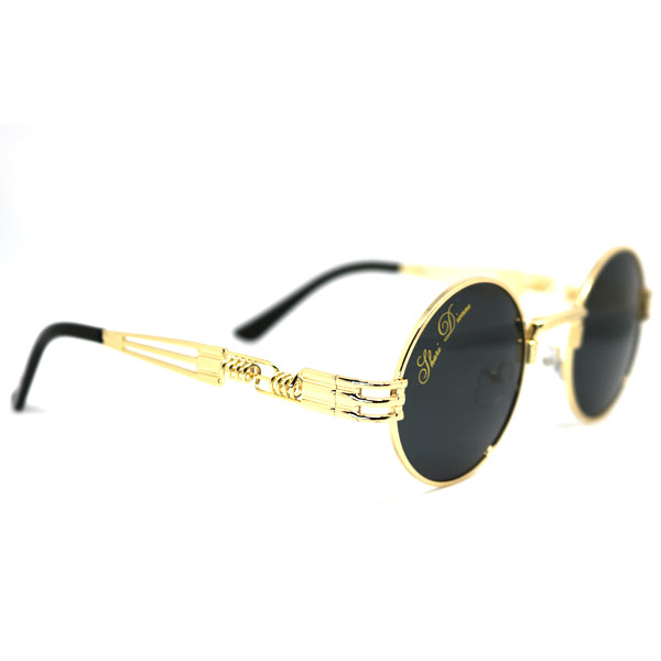 Melo sunglasses black circle glasses side view