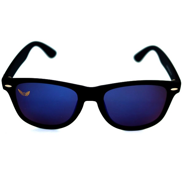 Blue polarized sunglasses by Shari Dionne. The Turner shades have a wayfarer style design