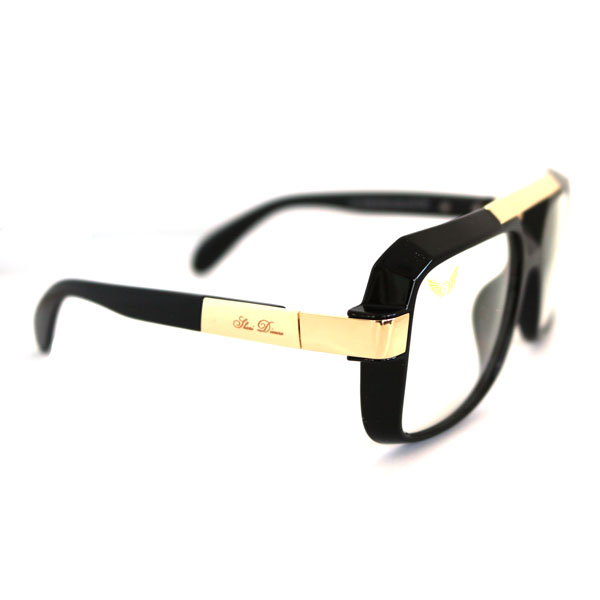 Side view of big meech glasses. Similar to the style on BMF
