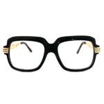 Shari Dionne Big Meech glasses with clear lens and black and gold frame. Lil Meech wore similar glasses in BMF