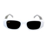 white acetate zombae loc sunglasses